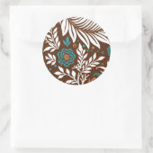 Sticker Rond Design floral 23 (Sac)