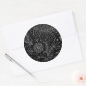 Sticker Rond Design floral 31 (Enveloppe)