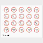 Sticker Rond Design floral aquarelle (Feuille)