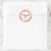 Sticker Rond Design floral aquarelle (Sac)