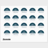 Sticker Rond Design floral élégant (Feuille)