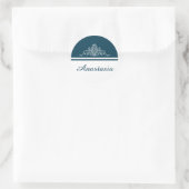 Sticker Rond Design floral élégant (Sac)