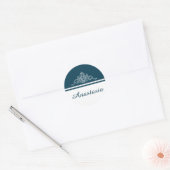Sticker Rond Design floral élégant (Enveloppe)