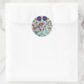 Sticker Rond Design floral turc (Sac)