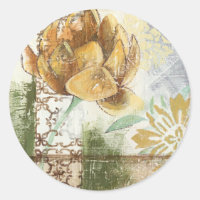Design Fresque décoratif avec Fleur Globe