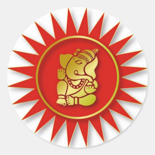 Sticker Rond Design Ganesha (Devant)