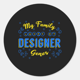 Sticker Rond Design Genres Down Syndrome Sensibilisation Chromo