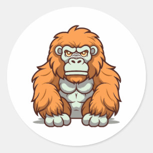 Sticker Rond Design graphique de style kawaii dans des teintes 