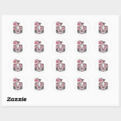 Sticker Rond Design Haida Raven (Feuille)