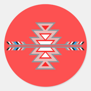 Sticker Rond Design indien du sud-ouest