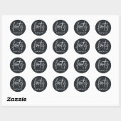 Sticker Rond Design moderne 40e anniversaire simple élégant scr (Feuille)