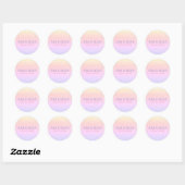 Sticker Rond Design moderne dans un style minimaliste (Feuille)