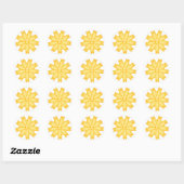 Sticker Rond Design moderne Sun (Feuille)