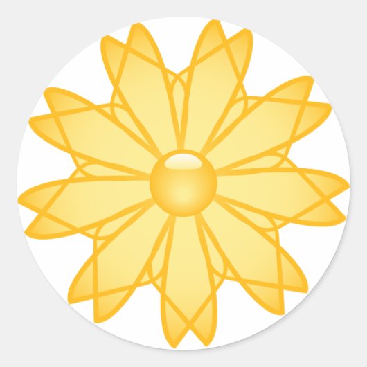 Sticker Rond Design moderne Sun (Devant)