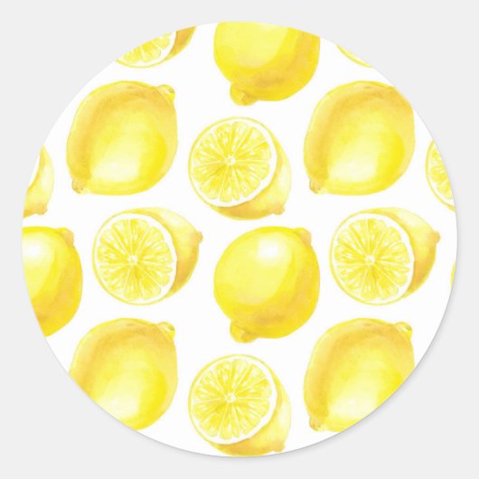 Sticker Rond Design motif citron (Devant)