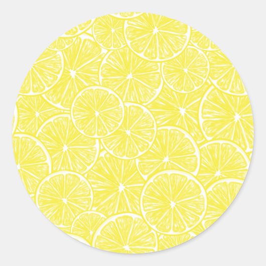 Sticker Rond Design motif de tranches de citron (Devant)