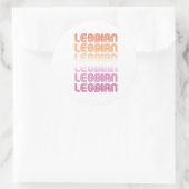 Sticker Rond Design Motif rétro lesbien (Sac)