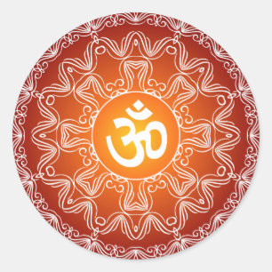 Sticker Rond Design Om Décoratif