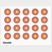 Sticker Rond Design Om Décoratif (Feuille)