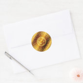 Sticker Rond Design Om doré (Enveloppe)