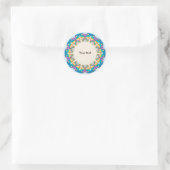 Sticker Rond Design papillon coloré (Sac)