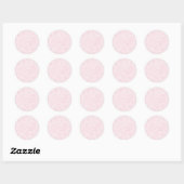 Sticker Rond Design rose pastel (Feuille)