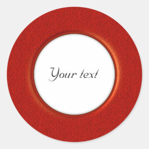 Sticker Rond Design rouge élégant