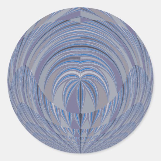 Sticker Rond Design sans couture du grand coeur (Devant)