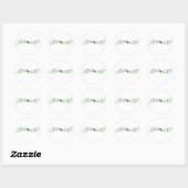 Sticker Rond Design Shamrock irlandais (Feuille)