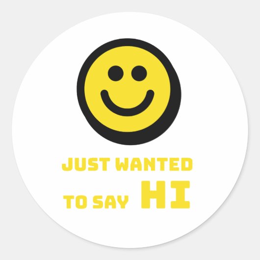 Sticker Rond Design souriant (Devant)