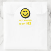 Sticker Rond Design souriant (Sac)