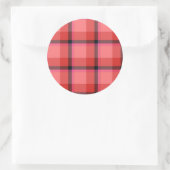 Sticker Rond Design Tartan (Sac)