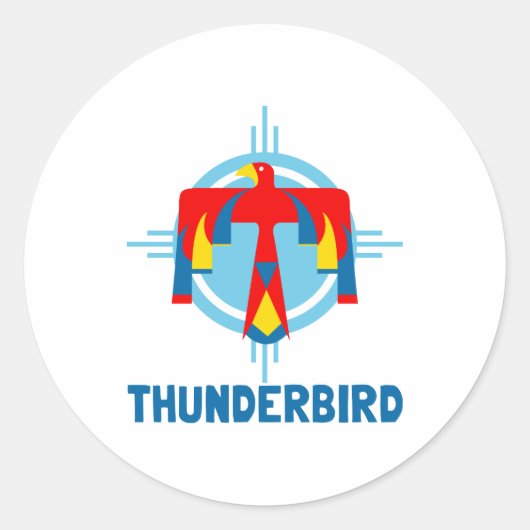 Sticker Rond Design Thunderbird (Devant)