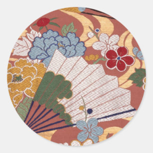 Sticker Rond Design traditionnel japonais