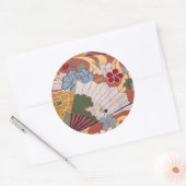 Sticker Rond Design traditionnel japonais (Enveloppe)