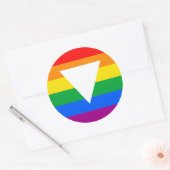 Sticker Rond Design triangle gay pride (Enveloppe)