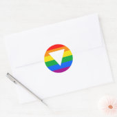 Sticker Rond Design triangle gay pride (Enveloppe)
