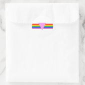 Sticker Rond Design triangle gay pride (Sac)