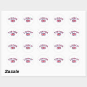 Sticker Rond Design Union Jack de Londres (Feuille)