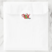 Sticker Rond Design vert de Chili Pepper (Sac)
