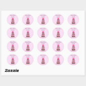 Sticker Rond Designer Mariage Cake Enregistrer la date (Feuille)