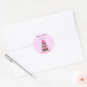 Sticker Rond Designer Mariage Cake Enregistrer la date (Enveloppe)