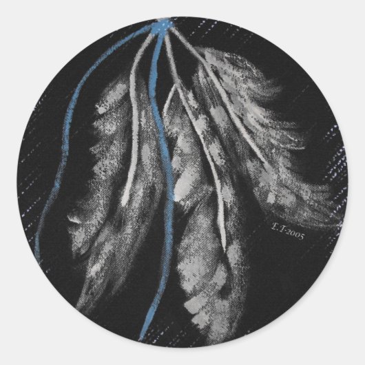 Sticker Rond Designs amérindiens (Devant)