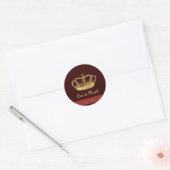 Sticker Rond Designs de la Couronne (Enveloppe)