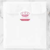 Sticker Rond Designs de la Couronne - rose (Sac)