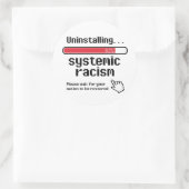 Sticker Rond Désinstaller le racisme systémique (Sac)