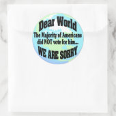 Sticker Rond Désolé (Sac)