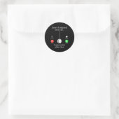 Sticker Rond Désolé D'Avoir Manqué Votre Appel Que J'Étais Sur  (Sac)