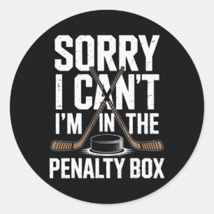 Sticker Rond Désolé je ne peux pas je suis dans la boîte de pén