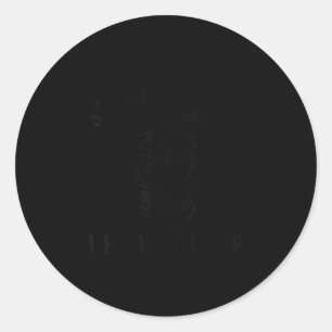 Sticker Rond Désolé je suis en retard j'ai dû aller aux toilett